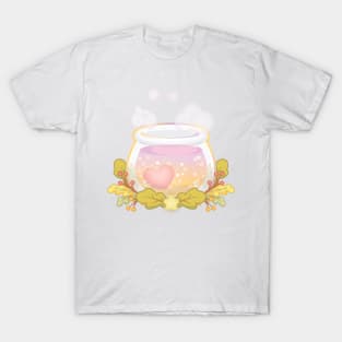 Halloween Love Potion Brewing in a Cauldron T-Shirt